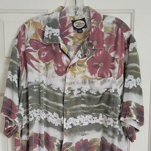 Tommy Bahama Floral Hawaiin Shirt Men’s Size Medium Vintage